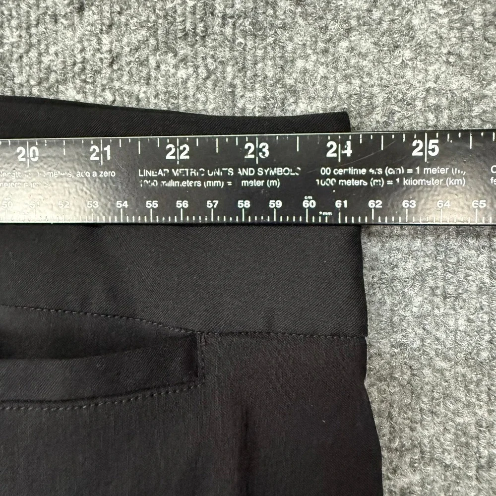 Lane Bryant Crop‎ Pants Women 28 Black Stretch Professional Workwear Slits NWT